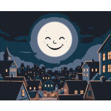 Gute Nacht, Mond! – Malen nach Zahlen Set auf Rahmen 40x50 cm