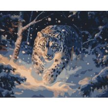 Frostiger Blick – Malen nach Zahlen Set auf Rahmen 40x50 cm
