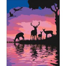 Frostiger Blick – Malen nach Zahlen Set auf Rahmen 40x50 cm