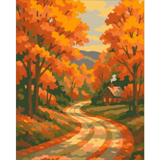 Waldweg – Malen nach Zahlen Set auf Rahmen 40x50 cm