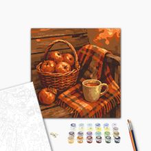 Herbststimmung – Malen nach Zahlen Set auf Rahmen 40x40 cm