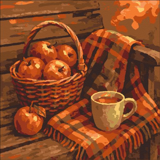 Herbststimmung – Malen nach Zahlen Set auf Rahmen 40x40 cm