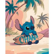 Pause unter Palmen – Malen nach Zahlen Set auf Rahmen 40x50 cm