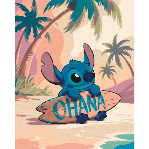 Pause unter Palmen – Malen nach Zahlen Set auf Rahmen 40x50 cm