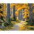 Goldener Wald – Malen nach Zahlen Set auf Rahmen 40x50 cm