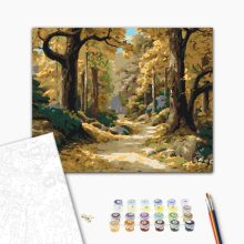 Die Geschichte des Waldes – Malen nach Zahlen Set auf Rahmen 40x50 cm