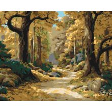 Die Geschichte des Waldes – Malen nach Zahlen Set auf Rahmen 40x50 cm