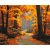   Herbstlicher Traumweg – Malen nach Zahlen Set auf Rahmen 40x50 cm