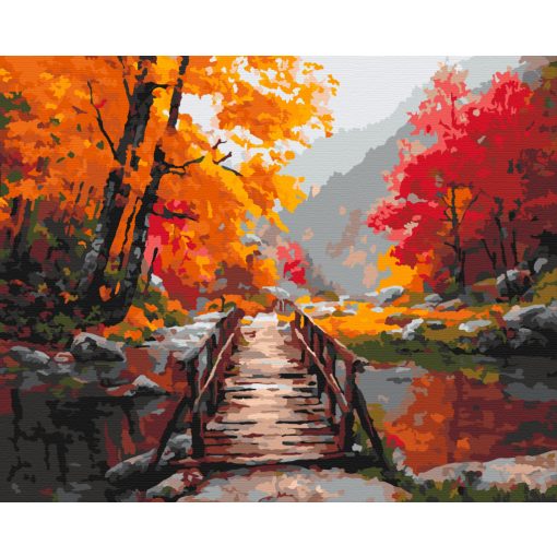 Hinüber in den Herbst – Malen nach Zahlen Set auf Rahmen 40x50 cm