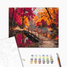 Die Brücke der Ruhe – Malen nach Zahlen Set auf Rahmen 40x50 cm