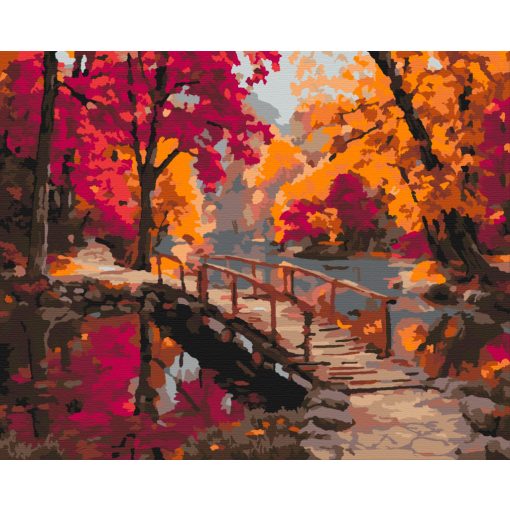 Die Brücke der Ruhe – Malen nach Zahlen Set auf Rahmen 40x50 cm