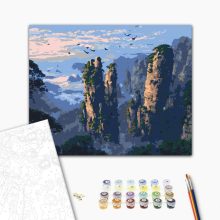 Die Seele der Berge – Malen nach Zahlen Set auf Rahmen 40x50 cm