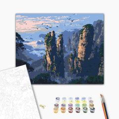   Die Seele der Berge – Malen nach Zahlen Set auf Rahmen 40x50 cm