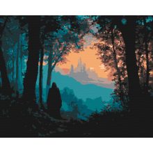 Geheimnisvoller Reisender – Malen nach Zahlen Set auf Rahmen 40x50 cm