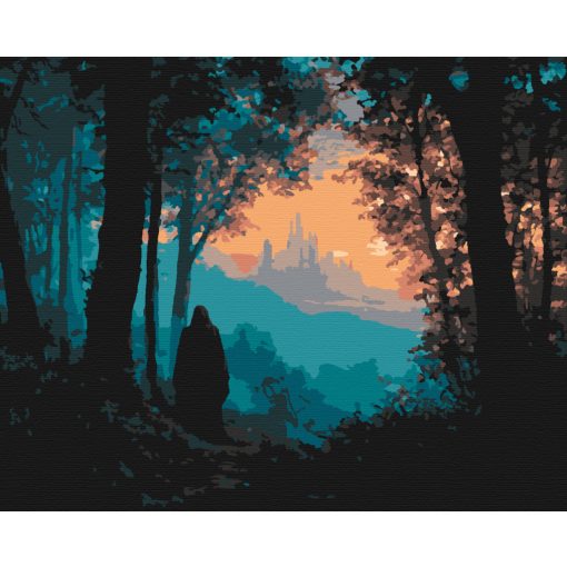 Geheimnisvoller Reisender – Malen nach Zahlen Set auf Rahmen 40x50 cm