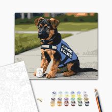 Ordnungspfote – Malen nach Zahlen Set auf Rahmen 40x50 cm