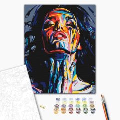   Malerische Weiblichkeit - Malen-nach-Zahlen-Set auf Keilrahmen 40x50