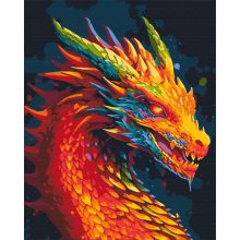 Feuriges Farbenfeuerwerk - Malen-nach-Zahlen-Set auf Keilrahmen 40x50