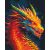   Feuriges Farbenfeuerwerk - Malen-nach-Zahlen-Set auf Keilrahmen 40x50