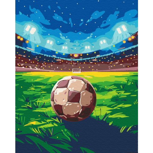 Mitten im Stadion - Malen-nach-Zahlen-Set auf Keilrahmen 40x50