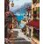   Italienische Gasse - Malen-nach-Zahlen-Set auf Keilrahmen 40x50