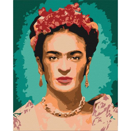 Fridas Porträt - Malen-nach-Zahlen-Set auf Keilrahmen 40x50