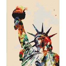 Freiheitsstatue - Malen-nach-Zahlen-Set auf Keilrahmen 40x50
