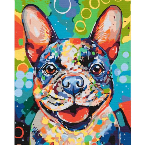 Pop Art Hund - Malen-nach-Zahlen-Set auf Keilrahmen 40x50