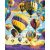  Luftballons in den Wolken - Malen-nach-Zahlen-Set auf Keilrahmen 40x50