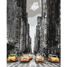 Taxi in New York - Malen-nach-Zahlen-Set auf Keilrahmen 40x50
