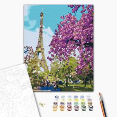   Im Zentrum von Paris - Malen-nach-Zahlen-Set auf Keilrahmen 40x50