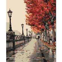 Herbstspaziergang - Malen-nach-Zahlen-Set auf Keilrahmen 40x50