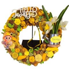   Tavaszi dekoráció - Méhecskés Koszorú - Csináld Magad Csomag