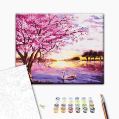 Sakura - Malen-nach-Zahlen-Set auf Keilrahmen 40x50