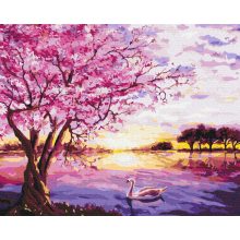 Sakura - Malen-nach-Zahlen-Set auf Keilrahmen 40x50