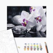 Zen Blumen - Malen-nach-Zahlen-Set auf Keilrahmen 40x50