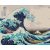   Die große Welle vor Kanagawa - Hokusai - Malen-nach-Zahlen-Set auf Keilrahmen 40x50