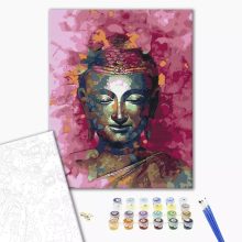 Buddha-Büste - Malen-nach-Zahlen-Set auf Keilrahmen 40x50