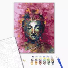 Buddha-Büste - Malen-nach-Zahlen-Set auf Keilrahmen 40x50