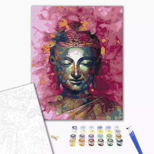 Buddha-Büste - Malen-nach-Zahlen-Set auf Keilrahmen 40x50