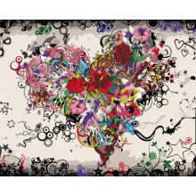 Chaos der Liebe – Malen nach Zahlen Set auf Rahmen 40x50 cm