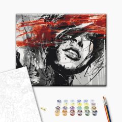   Gefallene Eleganz - Malen-nach-Zahlen-Set auf Keilrahmen 40x50