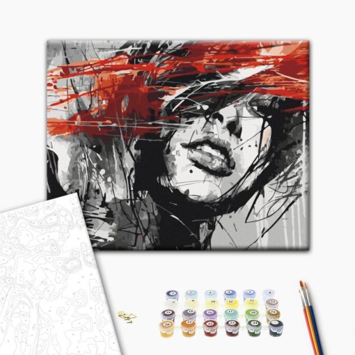 Gefallene Eleganz - Malen-nach-Zahlen-Set auf Keilrahmen 40x50