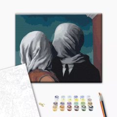   Liebende II. - René Magritte - Malen-nach-Zahlen-Set auf Keilrahmen 40x50