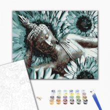 Meditierender Buddha - Malen-nach-Zahlen-Set auf Keilrahmen 40x50