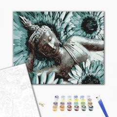   Meditierender Buddha - Malen-nach-Zahlen-Set auf Keilrahmen 40x50