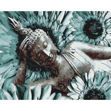 Meditierender Buddha - Malen-nach-Zahlen-Set auf Keilrahmen 40x50
