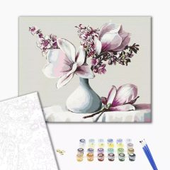 Magnolie - Malen-nach-Zahlen-Set auf Keilrahmen 40x50