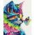   Katze mit Schmetterling - Malen-nach-Zahlen-Set auf Keilrahmen 40x50