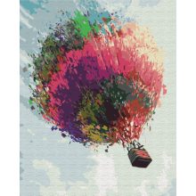 Heißluftballon - Malen-nach-Zahlen-Set auf Keilrahmen 40x50